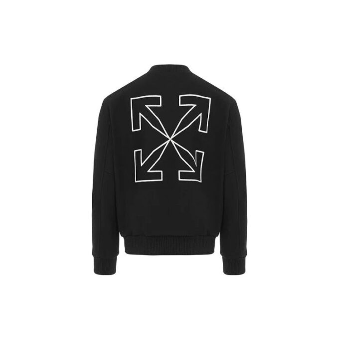 FW20 Arrows Printing Baseball Jacket Men Black