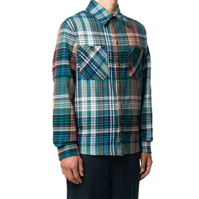 FW20 Arrows Printing Long-sleeved Shirt Men Green