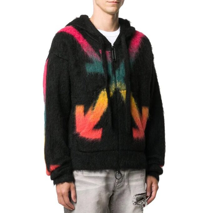 FW20 Arrows Vein Hooded Sweater Men’ s Black