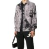 FW20 Back Arrow Logo Tie-dyed Denim Shirt Men Black