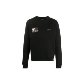 FW20 Caravaggio Angel Printing Sweater Men Black
