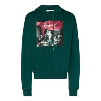 FW20 Caravaggio Loose Hooded Pullover Men Green
