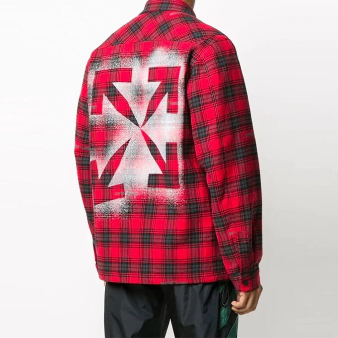 FW20 Cotton Arrows Printing Jacket Men Red