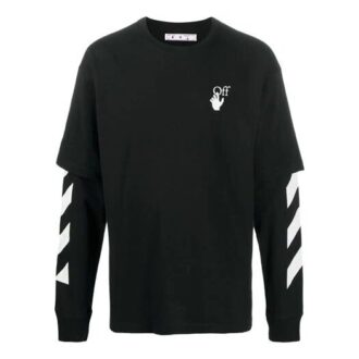 Fw20 Diagonal Stripe Layered Sleeve Swea
