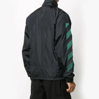 Fw20 Diagonal Stripe Zip Up Jacket
