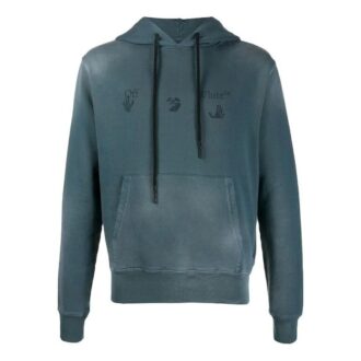 FW20 Fade Applique Hooded Sweater Green
