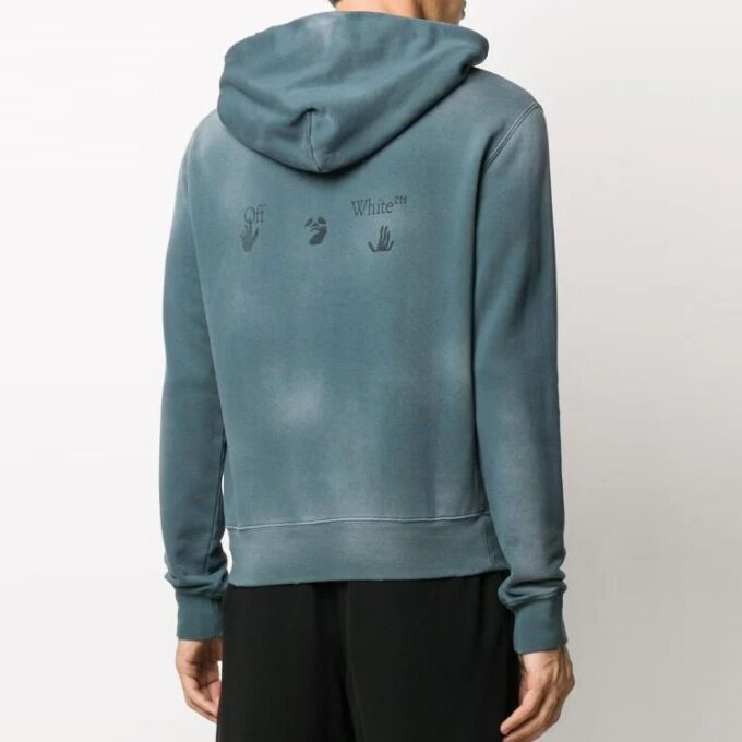 FW20 Fade Applique Hooded Sweater Green