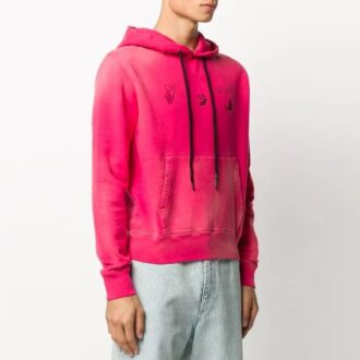 FW20 Fade Logo Hooded Sweater Pink