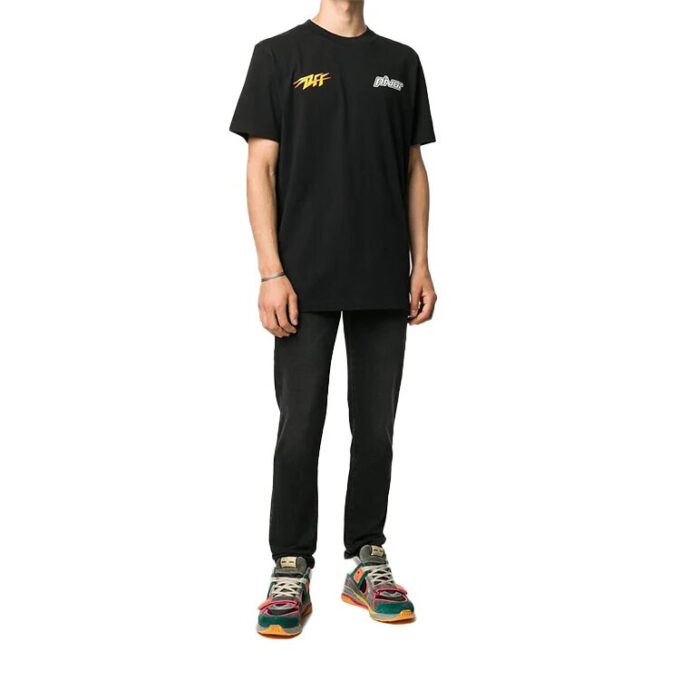 FW20 Flash Logo Applique Short-sleeve Tee Men’ s Black
