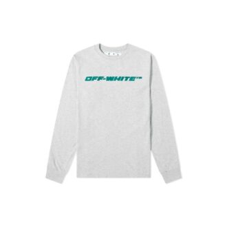 FW20 Hand Painted Logo Printing Pullover Men Grey