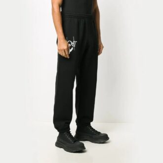 FW20 Hand Workers LogoPrinting Trousers Men Black