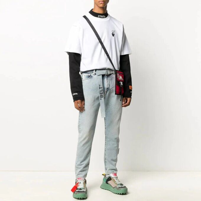 FW20 Human Skeleton Arrow Short-sleeve Tee Men’ s White