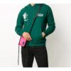 FW20 Kiss 21 Printing Hooded Pullover Men Green