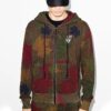 FW20 Leaf Camouflage Applique Hooded Sweater Men’ s Khaki/Green