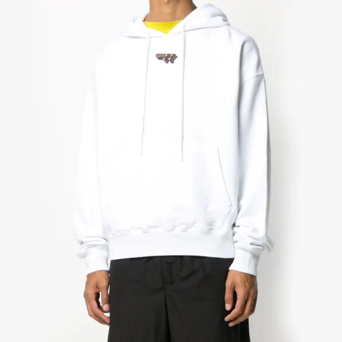 FW20 Logo Hooded Pullover Men White