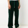 FW20 Logo-Patch Velvet-Effect Trousers
