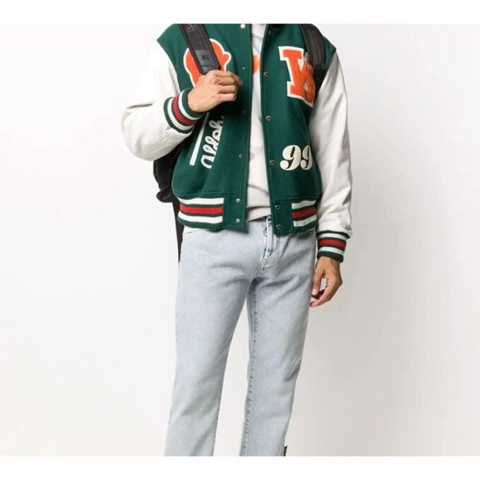 Fw20 Logo Patches Varsity Jacket