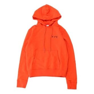 FW20 Logo Printing Hooded Pullover Men Orange