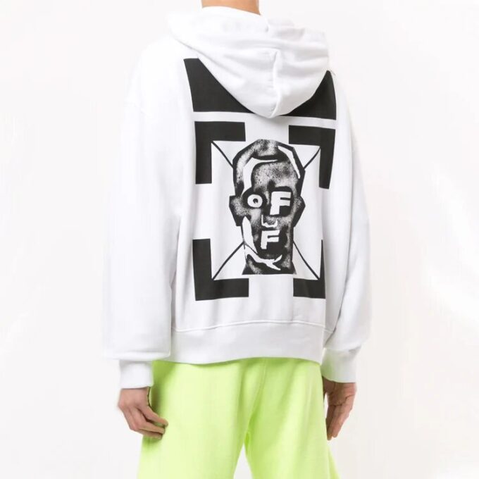 FW20 Logo Printing Hooded Pullover Men White