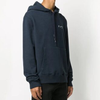 FW20 Logo Printing Loose Hooded Pullover Men Grey