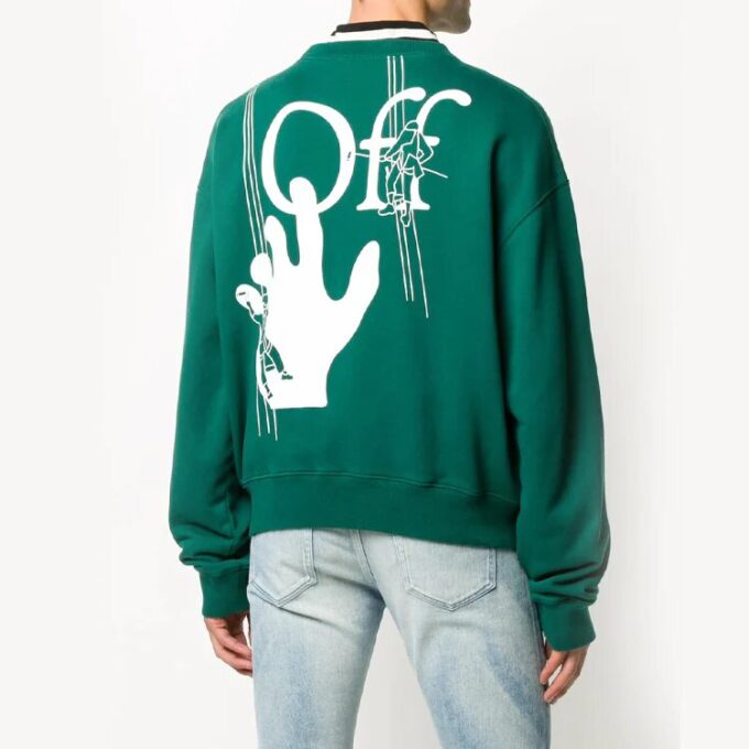 FW20 Logo Printing Pullover Men Green