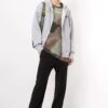 FW20 Logo Printing Zipper Hooded Jacket Men Grey