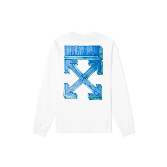 FW20 Marker Arrows Printing Pullover Men White