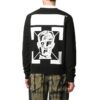 FW20 Masked Face Arrow Sweatshirt “Black White”