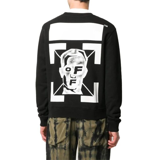 FW20 Masked Face Arrow Sweatshirt “Black White”