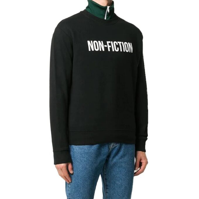 FW20 Non-Fiction Printing Pullover Men Black