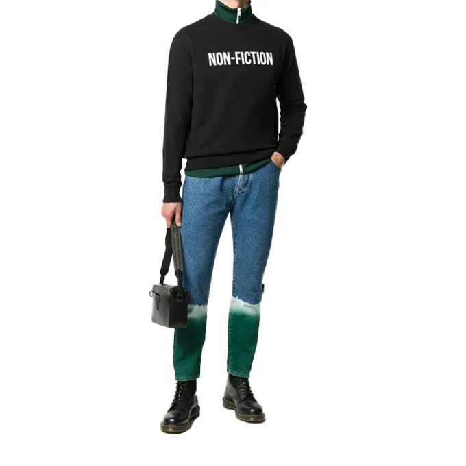 FW20 Non-Fiction Printing Pullover Men Black
