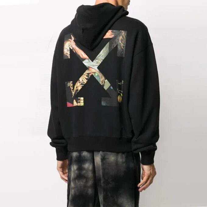 FW20 Painting Arrow Hooded Sweater Men’ s Black