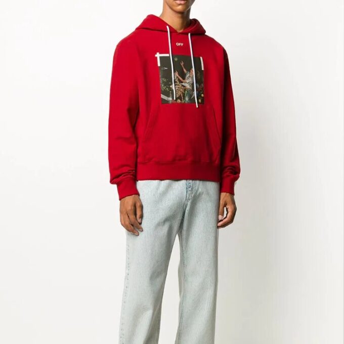 FW20 Pascal Printing Hooded Pullover Men Red