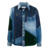 FW20 Patchwork Design Denim Jacket Men Blue