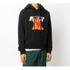 FW20 Pivot Fish Printing Hooded Pullover Men Black