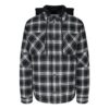 FW20 Plaid Hooded Long-sleeve Coat Men’ s Black