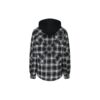 FW20 Plaid Hooded Long-sleeve Coat Men’ s Black