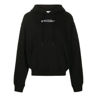 FW20 Printing Hooded Pullover Men Black