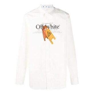 FW20 Printing Long-sleeved Shirt Men White