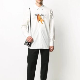 FW20 Printing Long-sleeved Shirt Men White