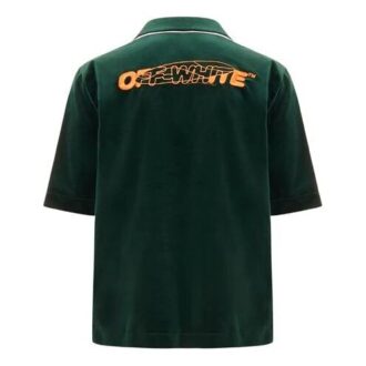 FW20 Short-Sleeved Shirt Velet short-sleeve Shirt Men’ s Green