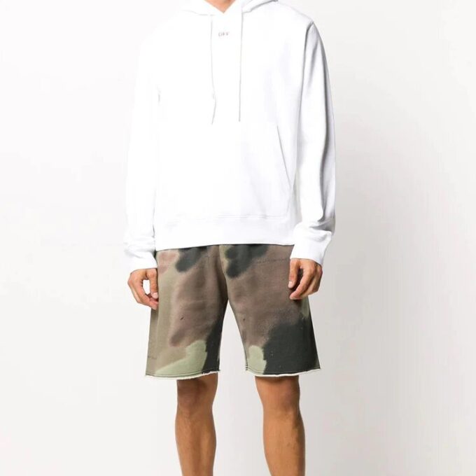 FW20 Stencil Arrows Hooded Pullover Men White