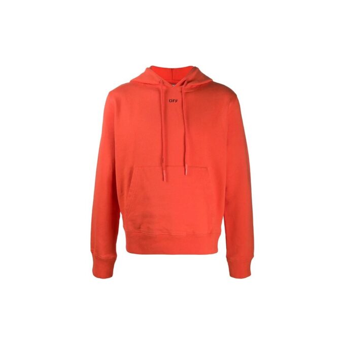FW20 Stencil Hooded Pullover Men Orange