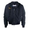 FW20 Stencil Vintage Applique Hooded Long-sleeve Jacket Men’ s Navy Blue