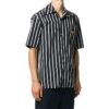 Fw20 Stripe Pattern Bowling Shape Short Sleeve Shirt