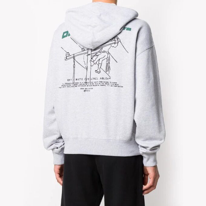 FW20 Trellis Worker Hooded Pullover Men Grey