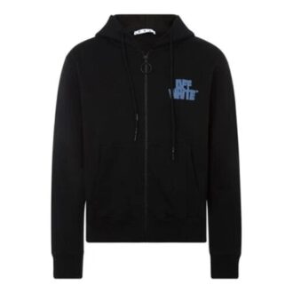 FW21 Alphabet Printing Pattern hooded Jacket Version Black