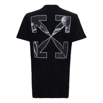 FW21 Alphabet Printing Round Neck Short Sleeve Version Black