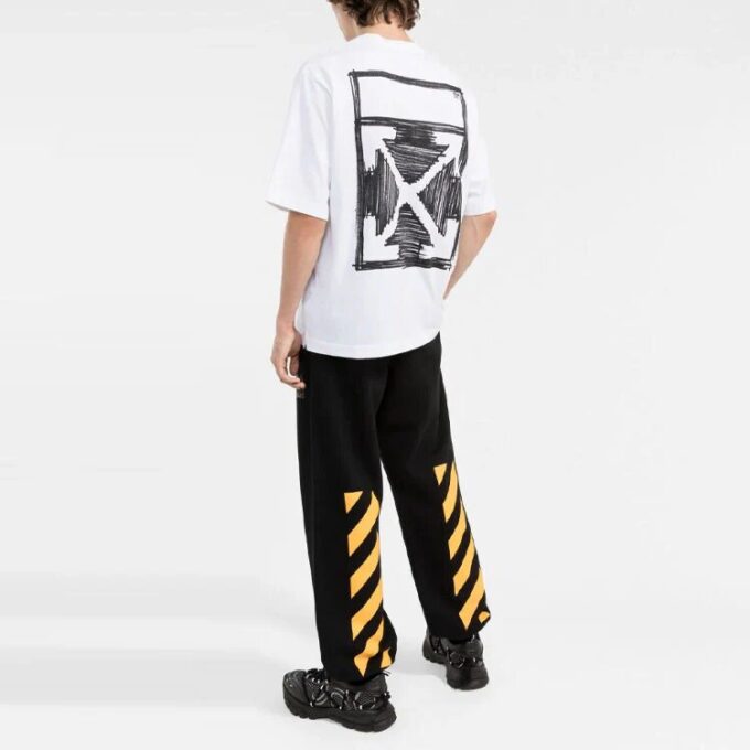 FW21 Arrow Cotton Round Neck Short Sleeve Slim Fit Version White