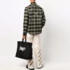 FW21 Arrow flannel Plaid Long Sleeves Shirt Loose Fit Yellow